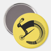 Halb-Jack-Kaninchen und Halbschlange Magnet (Vorderseite/Rückseite)