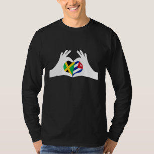 Halb Jamaikaner Halb Kubanisches Erbe Jamaika & Ku T-Shirt