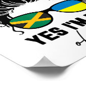Halb jamaikanisches halb ukrainisches Mädchen Jama Poster (Ecke)