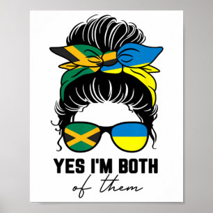Halb jamaikanisches halb ukrainisches Mädchen Jama Poster