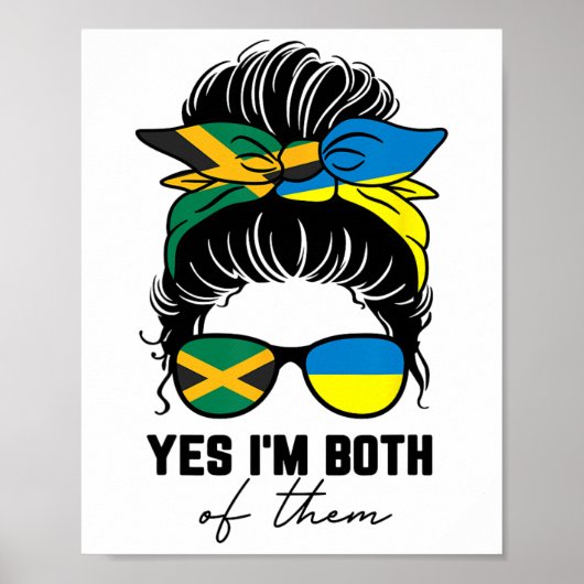 Halb jamaikanisches halb ukrainisches Mädchen Jama Poster (Vorne)