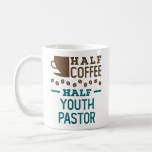 Halb Kaffee halb Jugendpastor Kaffeetasse