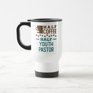 Halb Kaffee halb Jugendpastor Reisebecher