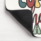 Halb Kaffee halb Lehrer Mousepad (Ecke)