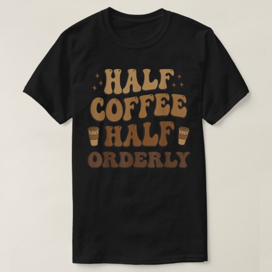 Halb Kaffee Halbreger Funny T-Shirt (Design vorne)