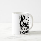 Halb-Kaffee-Halbtreiber, lustiger Kaffeetrucker Kaffeetasse (VorderseiteRechts)