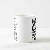 Halb-Kaffee-Halbtreiber, lustiger Kaffeetrucker Kaffeetasse (Mittel)