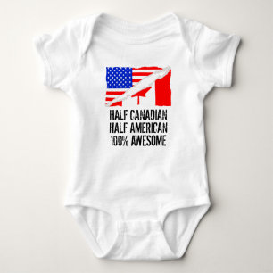 Halb kanadisches halbes amerikanisches baby strampler