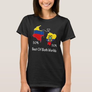 Halb kolumbianische halb ecuadorianische Flagge Ka T-Shirt