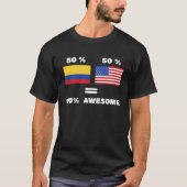Halb Kolumbien und halb Amerika Halb Amerika Halb T-Shirt (Vorderseite)