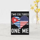 Halb Kubaner Halbe amerikanische Flagge Kuba Ameri Karte (Gelbe Blume)