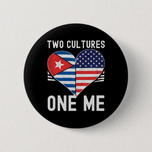 Halb kubanisch halb amerikanisch USA-Flagge Kuba A Button