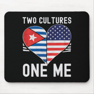 Halb kubanisch halb amerikanisch USA-Flagge Kuba A Mousepad