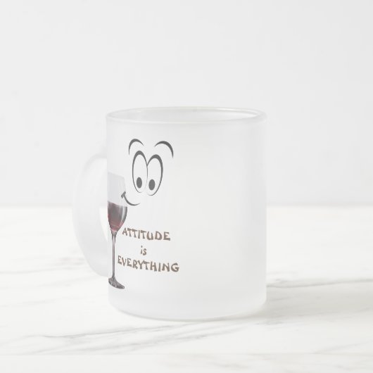 halb leer oder halb voll? Höhe ist alles Mattglastasse (Vorderseite Links)