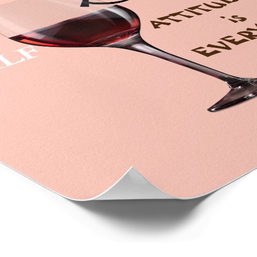 halb leer oder halb voll? Höhe ist alles Poster (Ecke)