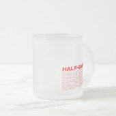 Halb leer oder halb voll Optimist Pessimist Mattglastasse (VorderseiteRechts)