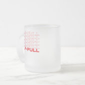 Halb leer oder halb voll Optimist Pessimist Mattglastasse (Vorderseite Links)