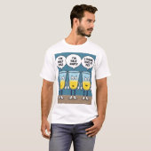 halb leere halbe komische Tasse T - Shirt (Vorne ganz)