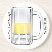 Halb leerer oder halb voller Untersetzer (Vorne)