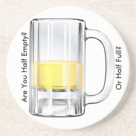 Halb leerer oder halb voller Untersetzer