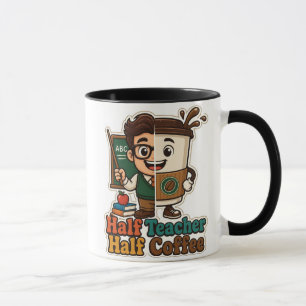 Halb Lehrer Halb Kaffeetasse – Lustiges Geschenk f
