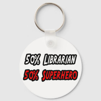 Halb-Librarian Halb-Superheld Schlüsselanhänger