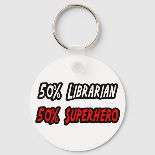 Halb-Librarian Halb-Superheld Schlüsselanhänger (Vorderseite)