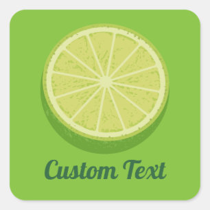 Halb Limon Quadratischer Aufkleber