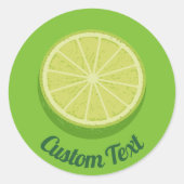 Halb Limon Runder Aufkleber (Vorderseite)