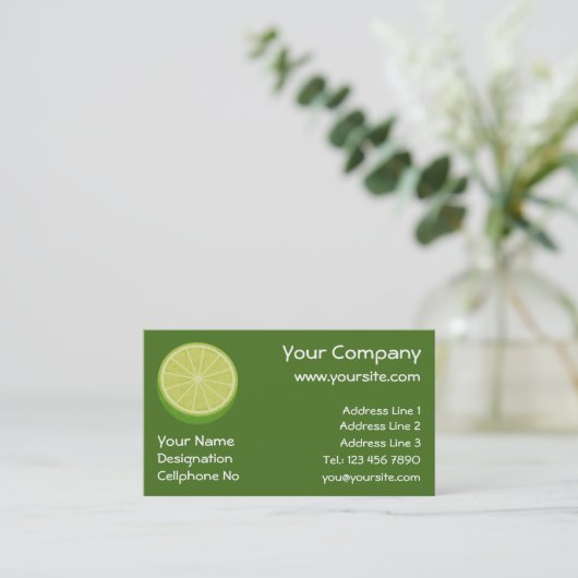 Halb Limon Visitenkarte (Stehend Vorderseite)