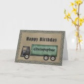 Halb LKW-Geburtstags-Karte Karte (Gelbe Blume)