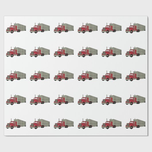 Halb LKW Geschenkpapier (Flach)