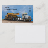 halb LKW und Anhänger, die ein großes dumptruck Visitenkarte (Vorne/Hinten)