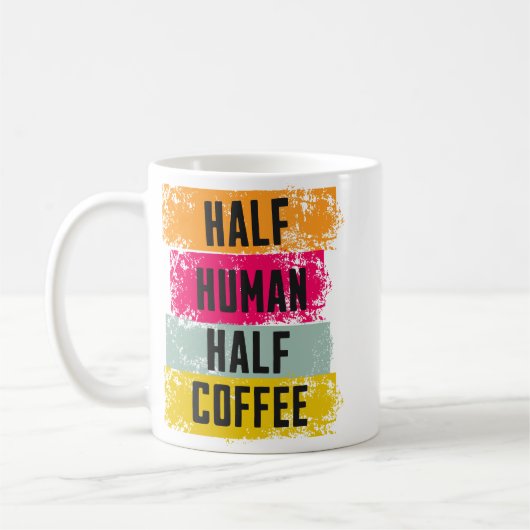 Halb Mensch halb Kaffeetasse (Links)