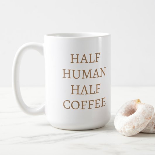 Halb Mensch halb Kaffeetasse (Mit Donut)