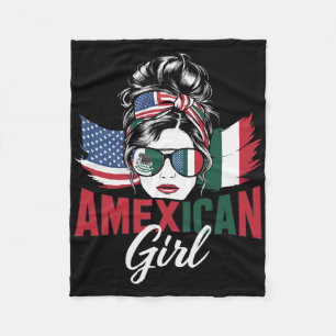 Halb mexikanisch halb amerikanisch USA-Flagge Mexi Fleecedecke