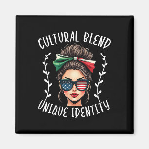 Halb mexikanisch halb amerikanisch USA-Flagge mexi Magnet
