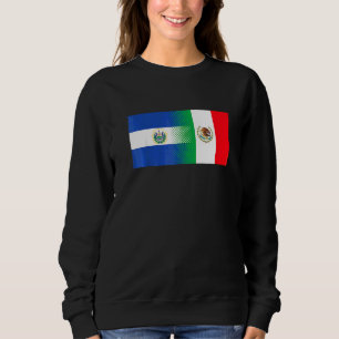 Halb mexikanisch halb salvadorianische Flagge Mexi Sweatshirt