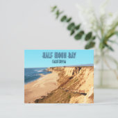 Halb Moon Bay California Vintag Flat Card (Stehend Vorderseite)