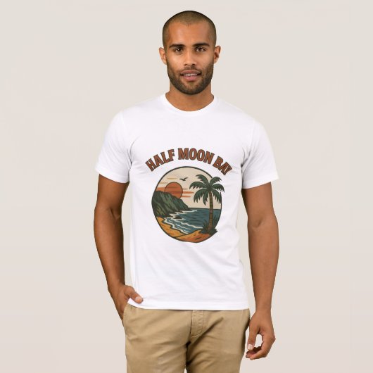 Halb Moon Bay Kalifornien - Coast Vibes T - Shirt (Vorne ganz)