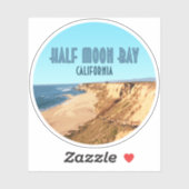 Halb Moon Bay Kalifornien Vintag Aufkleber (Blatt)