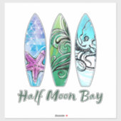 Halb Moon Bay Surfboards XL Sticker (Blatt)