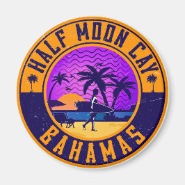 Halb Moon Cay Bahamas - Retro Vintager 80er Magnet