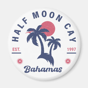 Halb Moon Cay Bahamas - Retro Vintager 80er Souven Magnet
