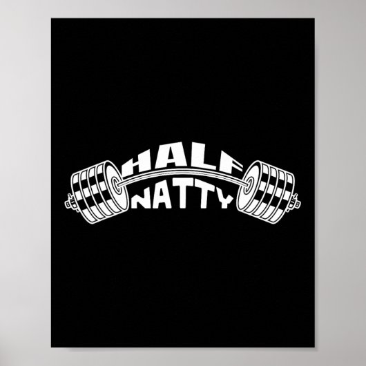 Halb Natty Bodybuilder Meme Steroids Athletic Fitn Poster (Vorne)