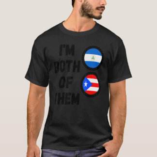 Halb Nicaraguaner Halb Puerto-Ricaner DNA Nicaragu T-Shirt