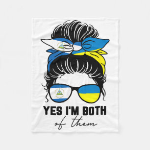Halb nicaraguanisches halb ukrainisches Mädchen Ni Fleecedecke