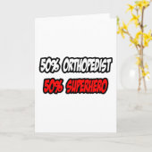 Halb-Orthopädistin...halb Superheld Karte (Gelbe Blume)