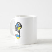 Halb peruanisches halb ukrainisches Mädchen Peru K Kaffeetasse (Vorderseite Links)