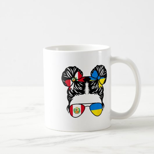 Halb peruanisches halb ukrainisches Mädchen Peru K Kaffeetasse (Rechts)